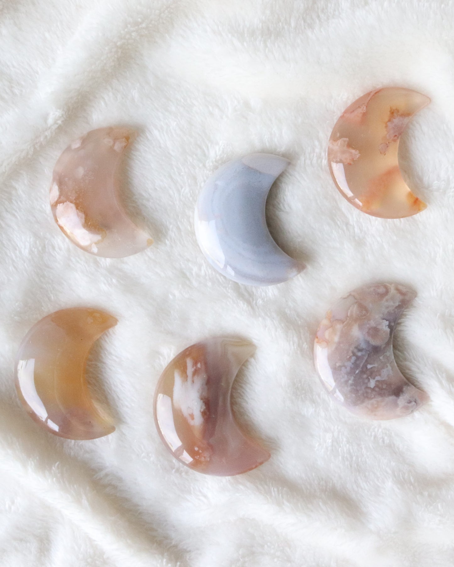 Flower agate moon