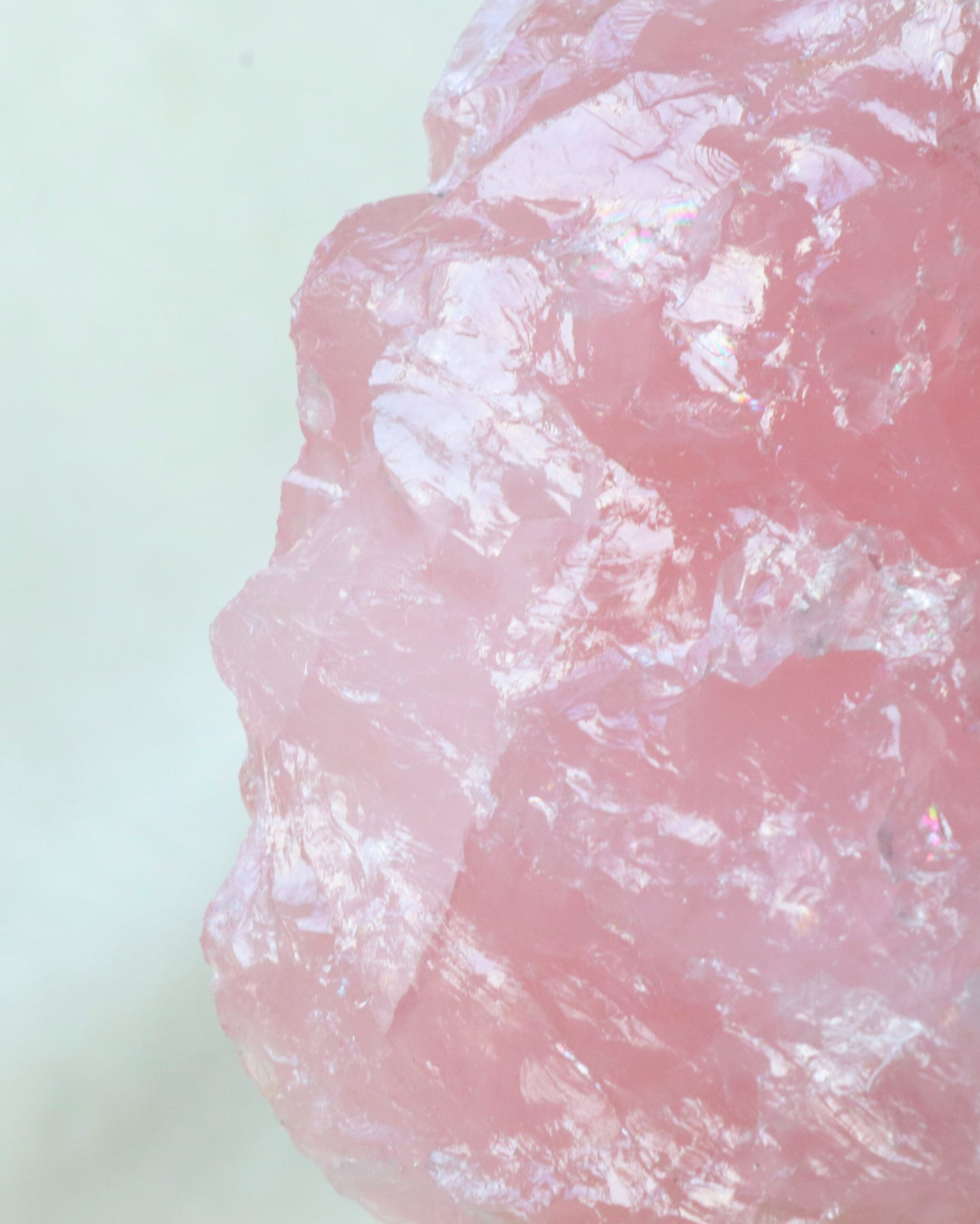 Rose quartz on stand