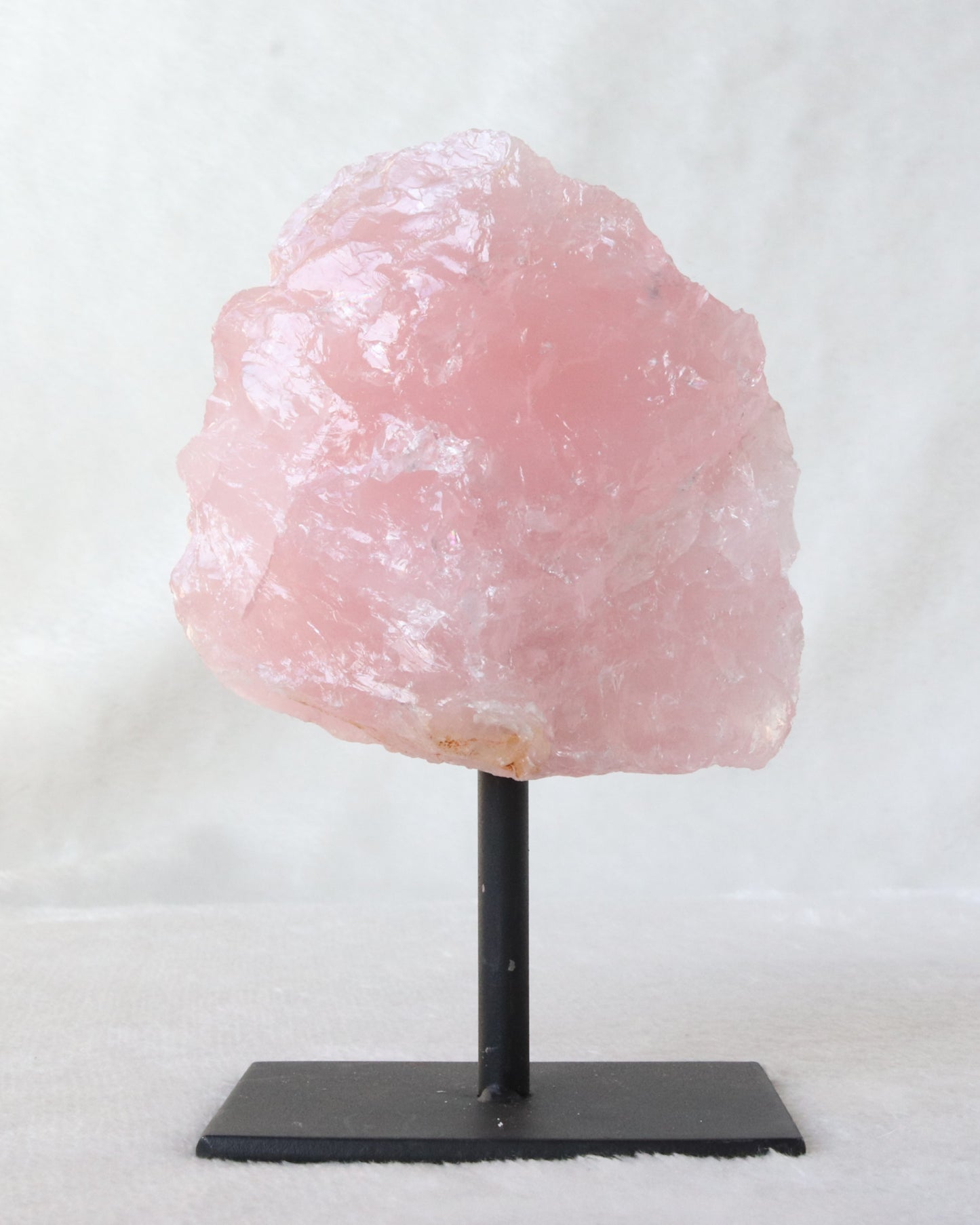 Rose quartz on stand