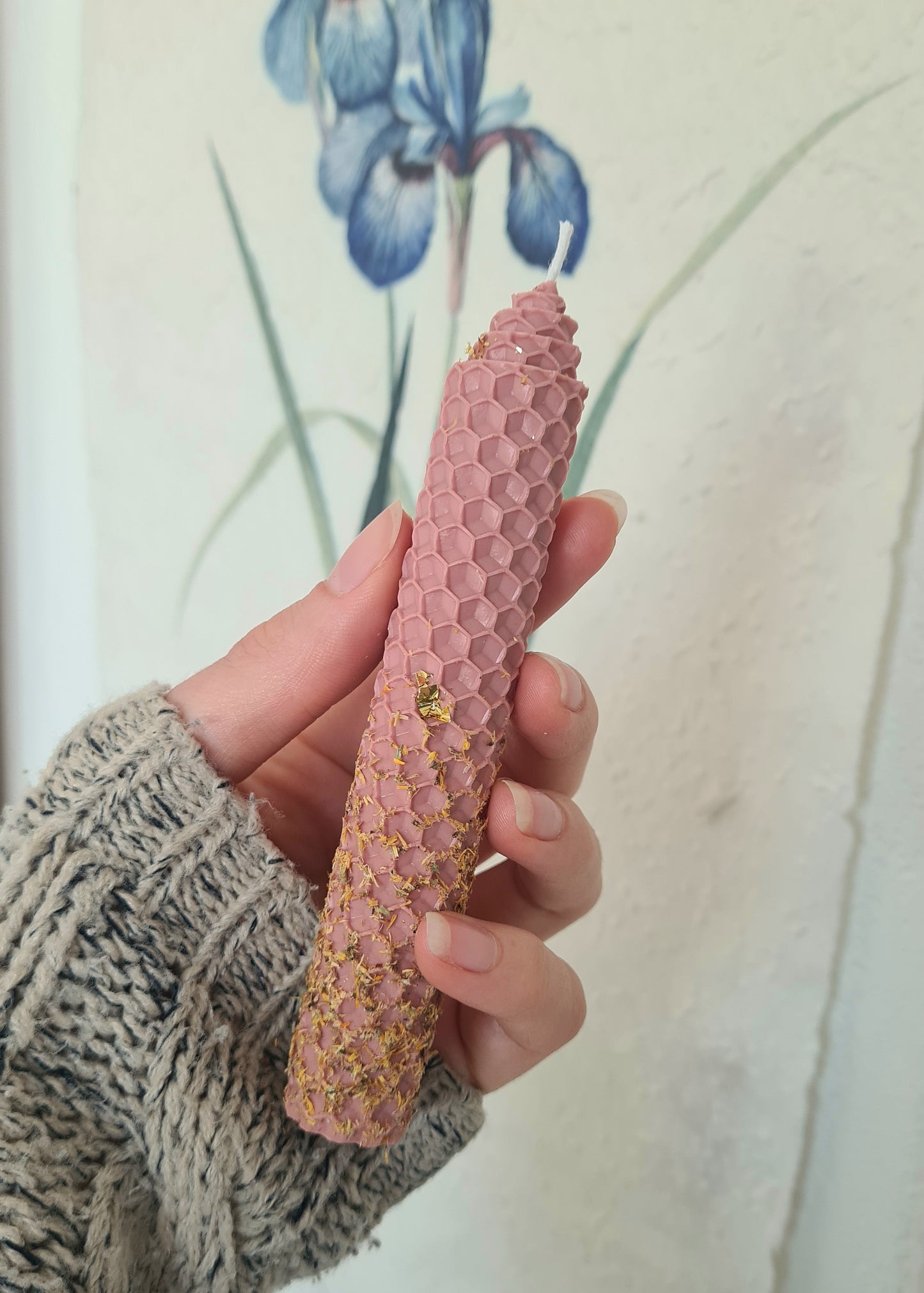 Ostara & Spring ritual candle | Soft pink